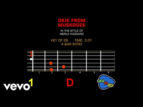 Merle Haggard - Okie From Muskogee - Play A Tab (Guitar Karaoke) (Karaoke)