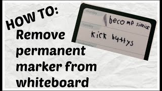 HOW TO Remove Permanent Marker from Dry Erase Board - EASY! | Whiteboard vs. Sharpie