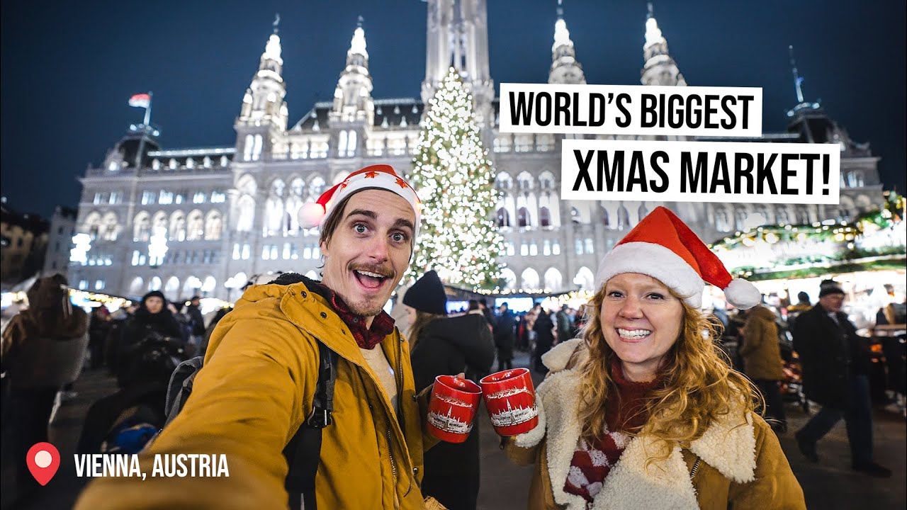 Join a duo as they explore Rathausplatz Christmas Market.