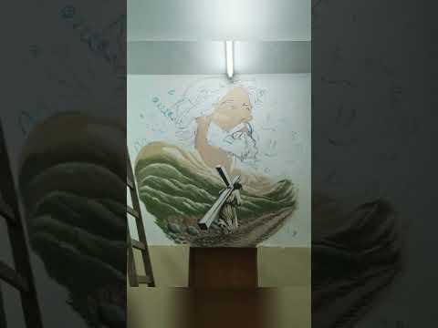 Mural para la capillaNuestra señira de Lourdes en Las Tapias Córdoba