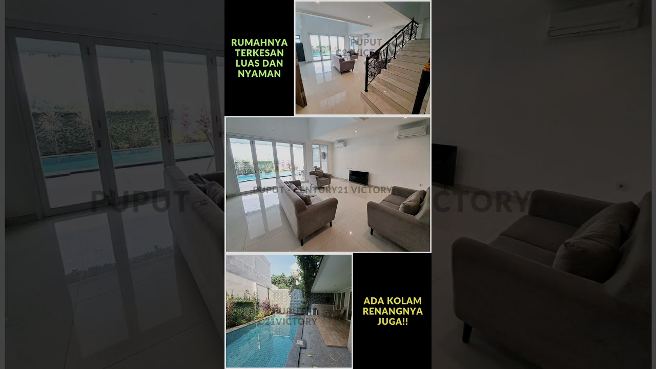 Rumah Cantik Furnished dengan Swimming Pool DISEWAKAN - Cocok Untuk Expatriate