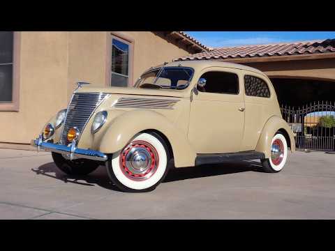 Thumbnail for 1937 Ford De Luxe Tudor Sedan 2 Door in Tan & Ride on My Car Story with Lou Costabile by 1937 Ford