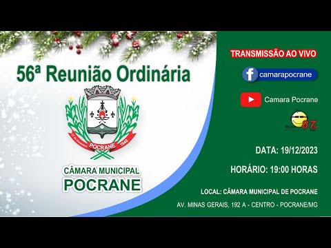 56ª Reunião Ordinária - Câmara Municipal de Pocrane