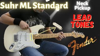 Video thumbnail for Suhr ML Neck pickup Lead Tones test with Fender Stratocaster SSS (EVH 5150 III & Friedman) by Guitar Sound Lab