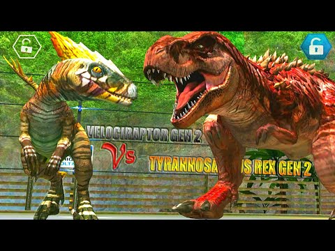 UNLOCK VELOCIRAPTOR GEN 2 AND TYRANNOSAURUS REX GEN 2 (JURASSIC WORLD).