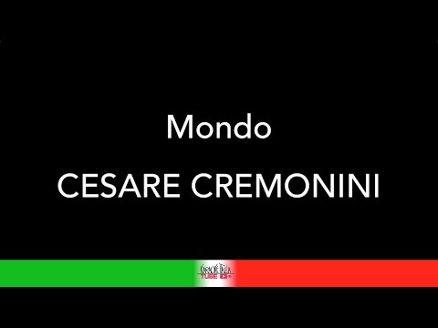 CESARE CREMONINI - MONDO - KARAOKE - KARAOKE ITALIA TUBE