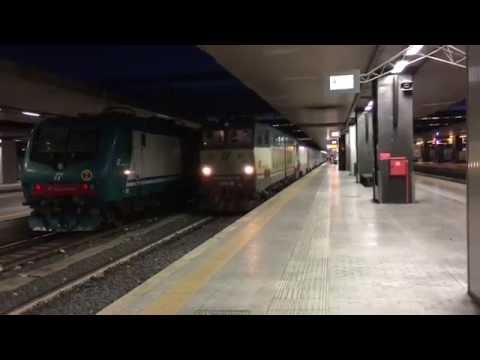 E656.289 + E402.162 in partenza da Roma Termini con l' ICN 1955