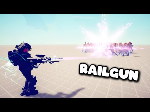 RAIL GUN Vs EVERY FACTION - TABS - Totally Accurate Battle Simulator