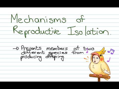 Mechanisms of Reproductive Isolation