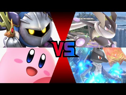 SSBU - Meta Knight (me) & Kirby vs Fake Greninja & Fake Lucario