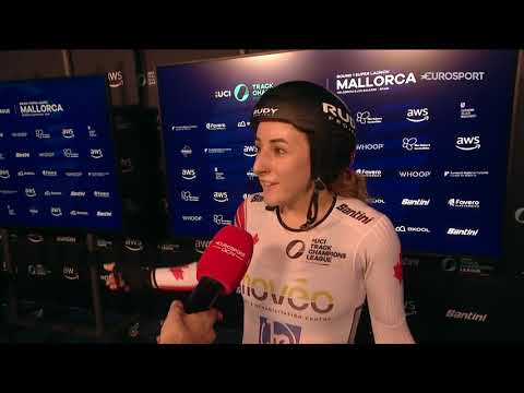 UCI TCL Mallorca 2021 - Maggie Coles Lyster super excited after winning the scratch race 😊