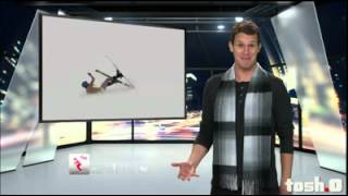 Tosh.O half naked skier