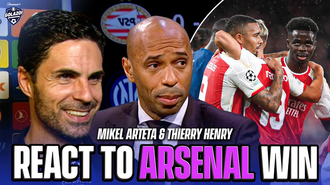 Mikel Arteta & Thierry Henry react to Arsenal's 4-0 win & return to the Champions League!