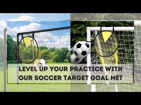 Adjustable Soccer Target Practice Net – Foldable Training Net Bag Improves Shooting Accuracy