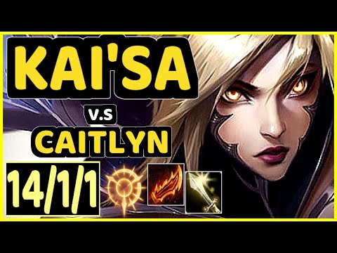 FORG1VEN (KAI'SA) vs CAITLYN - 14/1/1 KDA BOTTOM ADC GAMEPLAY - EUW Ranked GRANDMASTER