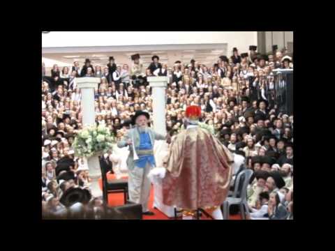 Moitzei Shabbos post Purim skit in Toldos Aharon - 2016