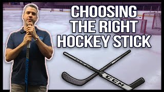 Choosing the right size hockey stick