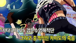 [원피스분석]카타쿠리VS검은수염해적단 그리고 충격적인 카이도의 죽음