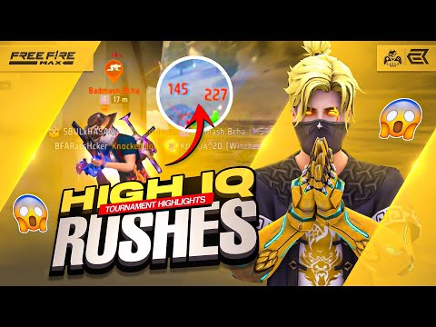 High IQ Rushes  🤯| Free Fire Tournament Highlights 🔥 | Ft.Hacker 🧨