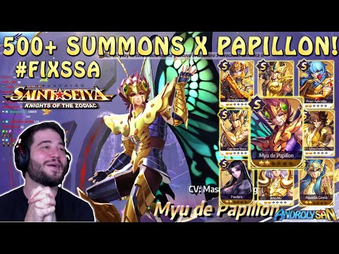 WE DROPPED OVER 500 SUMMONS FOR PAPILLON! EVERYTHING CAME OUT!!! Saint Seiya Awakening