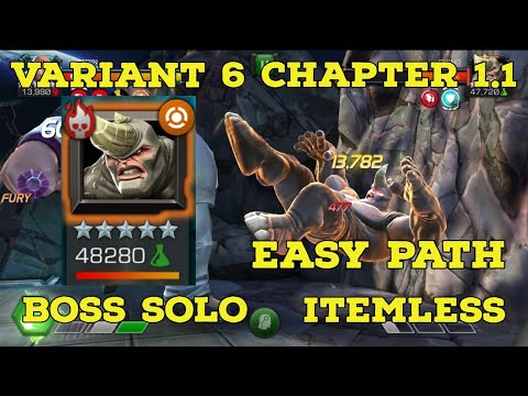 VARIANT 6 CHAPTER 1.1 POISON PATH | RHINO BOSS SOLO WITH KINGPIN | MARVEL CONTEST OF CHAMPIONS |