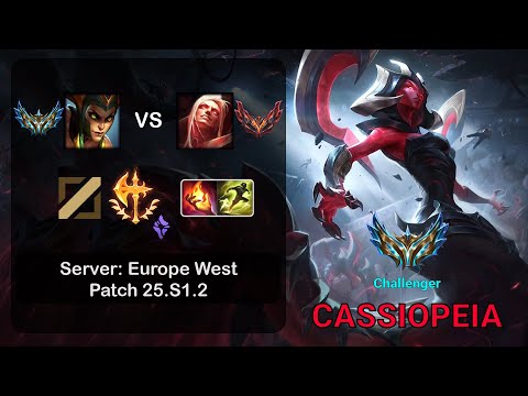 Cassiopeia Mid vs Vladimir - EUW Challenger - Patch 25.S1.2