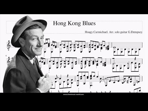 Hong Kong Blues Guitar - Hoagy Carmichael (FREE Sheets + Guitar Tutorial) Cover Hong Kong Blues