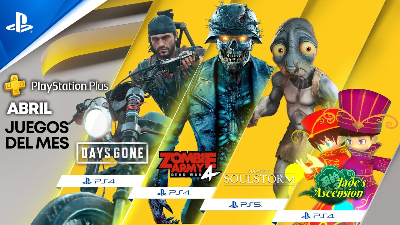 Juegos de PlayStation Plus para abril: Days Gone, Oddworld: Soulstorm y Zombie Army 4: Dead War