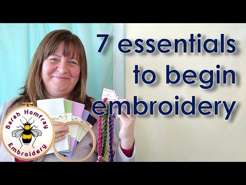 SEVEN essential items YOU need to start embroidery - Beginners Hand Embroidery tutorial part 1