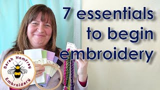 SEVEN essential items YOU need to start embroidery - Beginners Hand Em