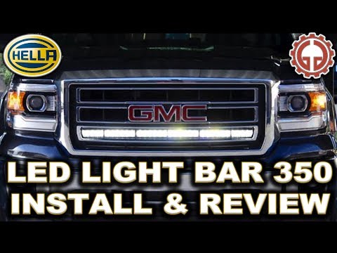 Truck LED Light Bar. Custom mounted behind grille.