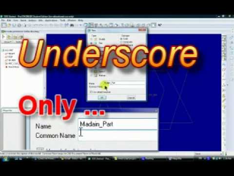 Restrictions on file/part names in Pro| Engineer