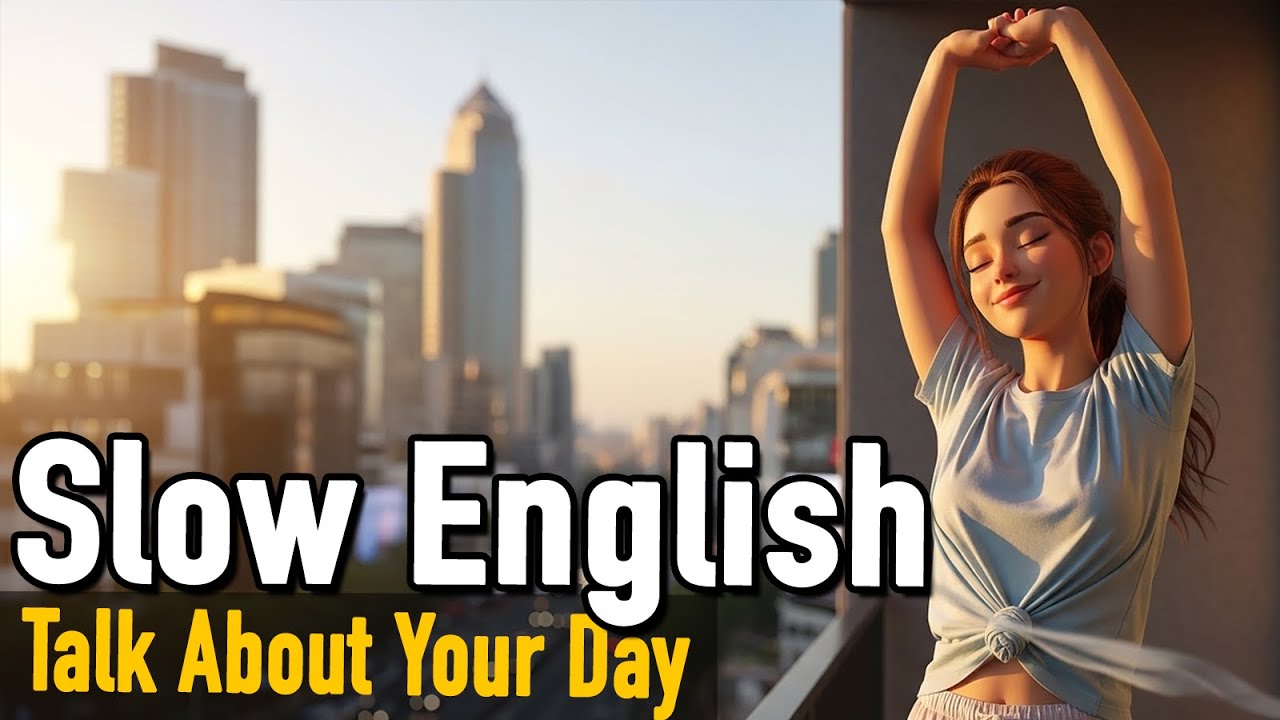 Talk About Your Day In Slow English | Easy Daily English For Beginners | Daily Routine English