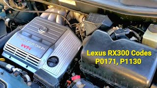 2000 Lexus RX300 Code P0171, P1130 System Too Lean, DIY Troubleshooting