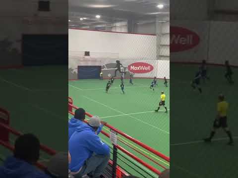 BTB U8 2024/25 indoor season- awareness, first on the ball. Solid hit.!