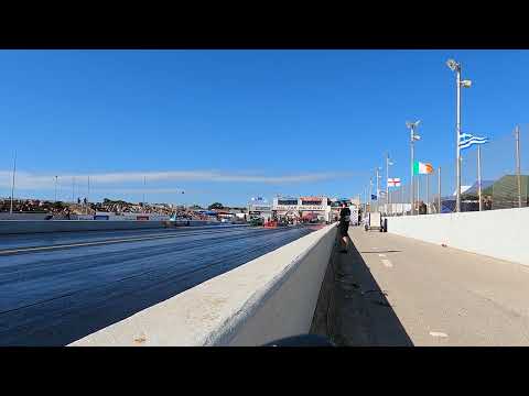 Green Escort mk1 Malta Drag racing Nov 2022 final event