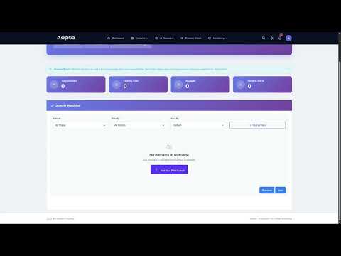 Domain Watch | AI Domain Monitoring by Aepto