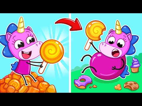 No, No! Don’t Overeat Sweets! | Baby Wants More Candies & Other Useful Kids Stories 🍬😋 | Teeny Mimi🦄