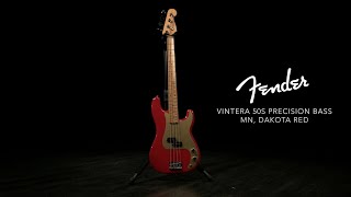 Video thumbnail for Fender Vintera 50s Precision Bass MN, Dakota Red | Gear4music demo by Gear4music Guitars