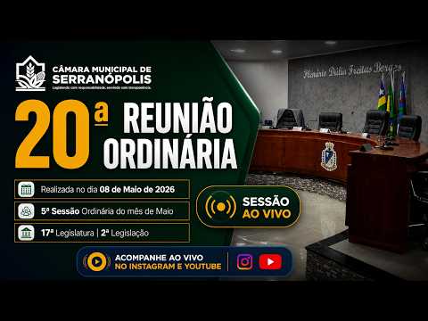 20ª Sessão Ordinária de 2026 – Câmara Municipal de Serranópolis GO
