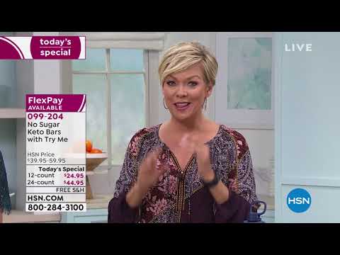 No Sugar Keto 12ct Chocolate Peanut Butter Bars w/Try Me...