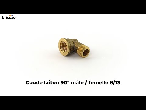 Coude laiton 90° mâle / femelle BRICOZOR