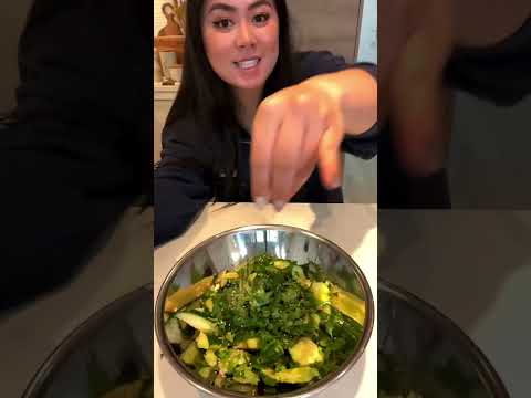 Garlic Smashed Cucumber Salad - super refreshing!