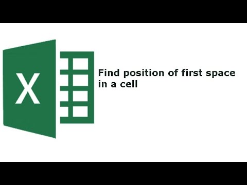 Find position of first space in a cell using Excel's Find Function