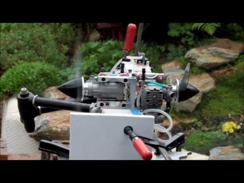 In Line RC Airboat 6 - Project Boat Engine Test