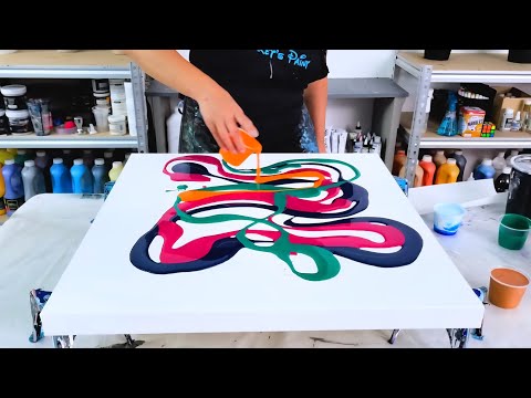 The Orange Totally Took Over This Painting but I am NOT Mad At It! - Acrylic Pouring