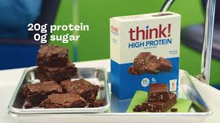think! Don't think. think! | think! High Protein Bar Brownie
