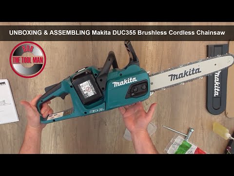 Grandininis pjūklas Makita DUC355Z 2x18V be akumuliatoriaus ir kroviklio video