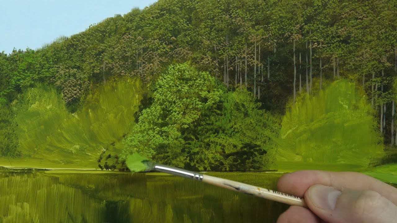 Realistic trees in 3 easy steps   Oil painting tutorials by Michael James Smith
