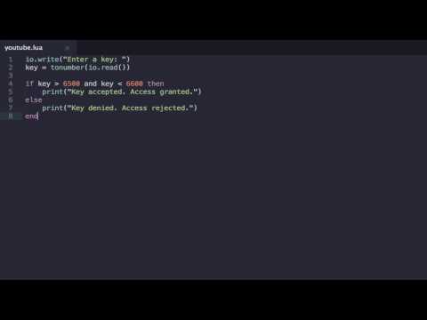 Lua Tutorial 6 Logical Operators